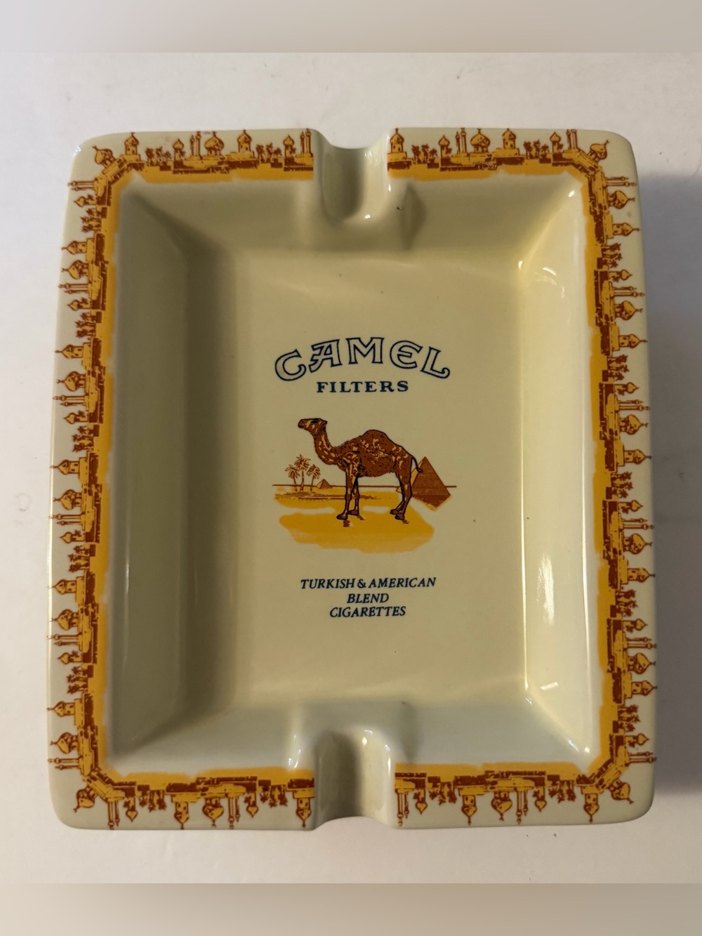 Vintage 1996 Camel Filters Ceramic Ashtray Turkish & American Blend Tobacco